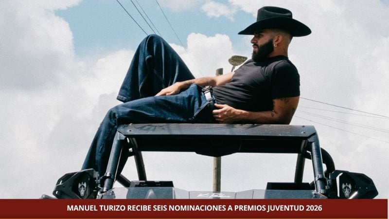 MANUEL TURIZO RECIBE SEIS NOMINACIONES A PREMIOS JUVENTUD 2026